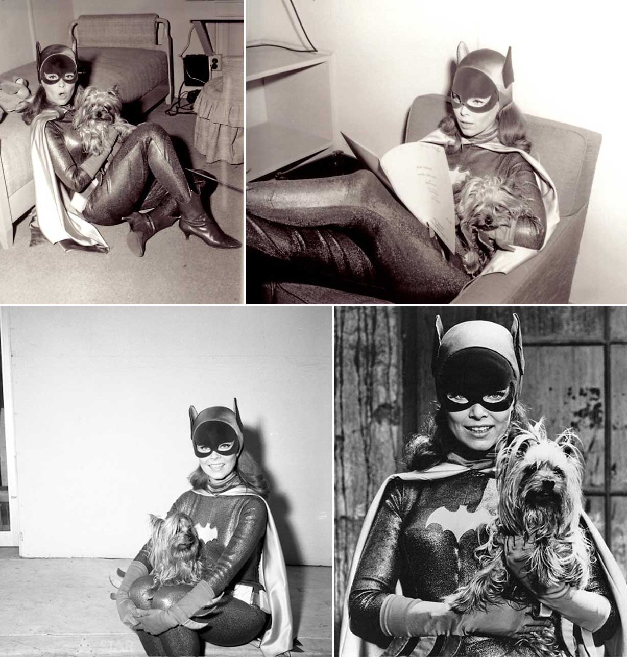 Yvonne+Craig+with+her+dog+on+the+set+of+the+1960%26%238217%3Bs+Batman+TV+series.