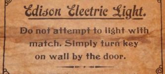 The+original+sign+explaining+how+to+turn+on+an+electric+light.