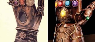 On+the+left+is+the+relic+of+the+hand+of+Saint+Teresa+of+Avila.+On+the+right+is+the+Infinity+Gauntlet.