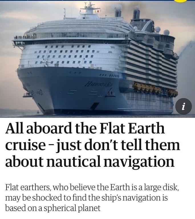 Flat+Earth+conference+being+held+on+a+cruise+ship+guided+by+a+navigation+based+on+spherical+planet.