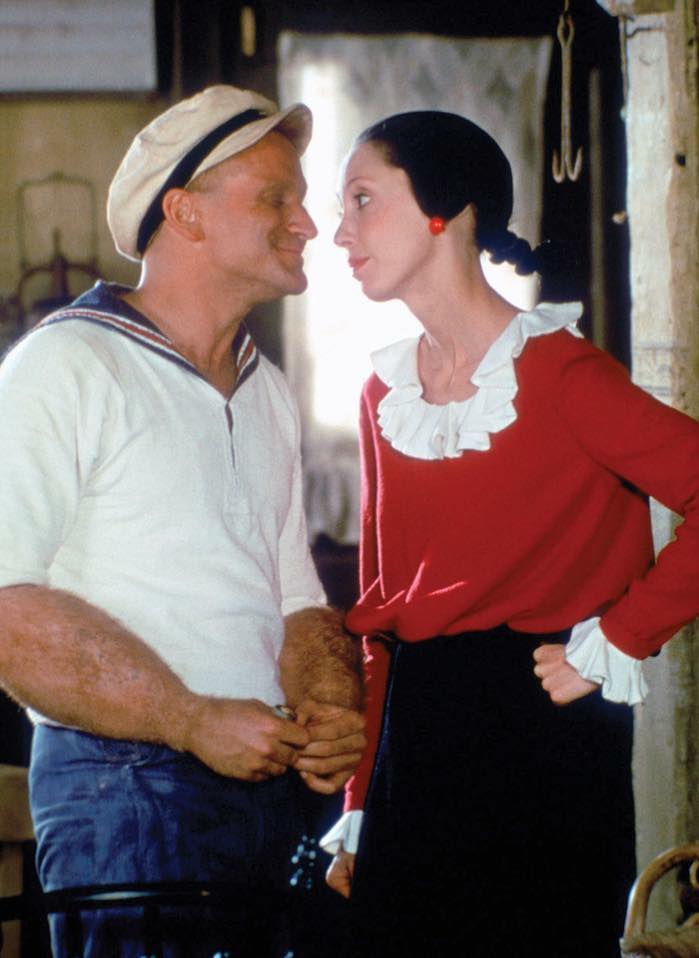 Robin+Williams+and+Shelley+Duvall+on+the+set+of+%26%238216%3BPopeye%2C+1980