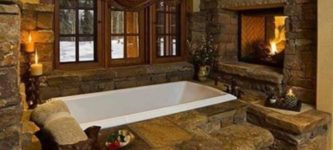 bathtub+with+a+fireplace
