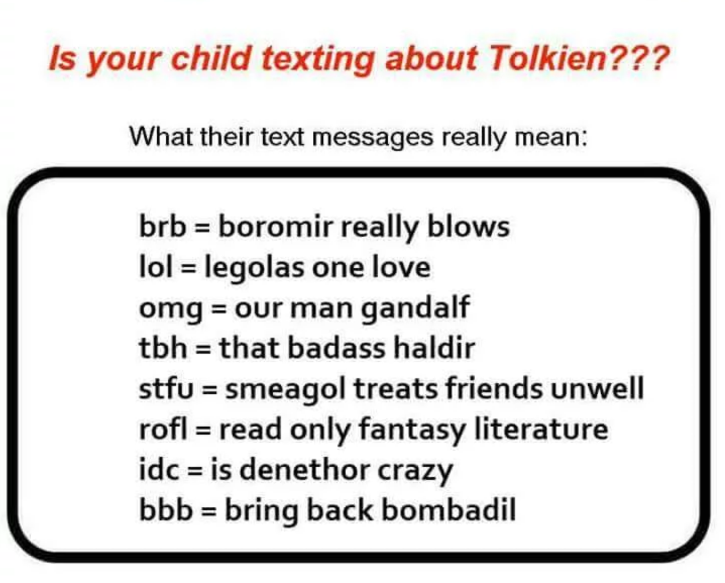 texting+about+tolkien