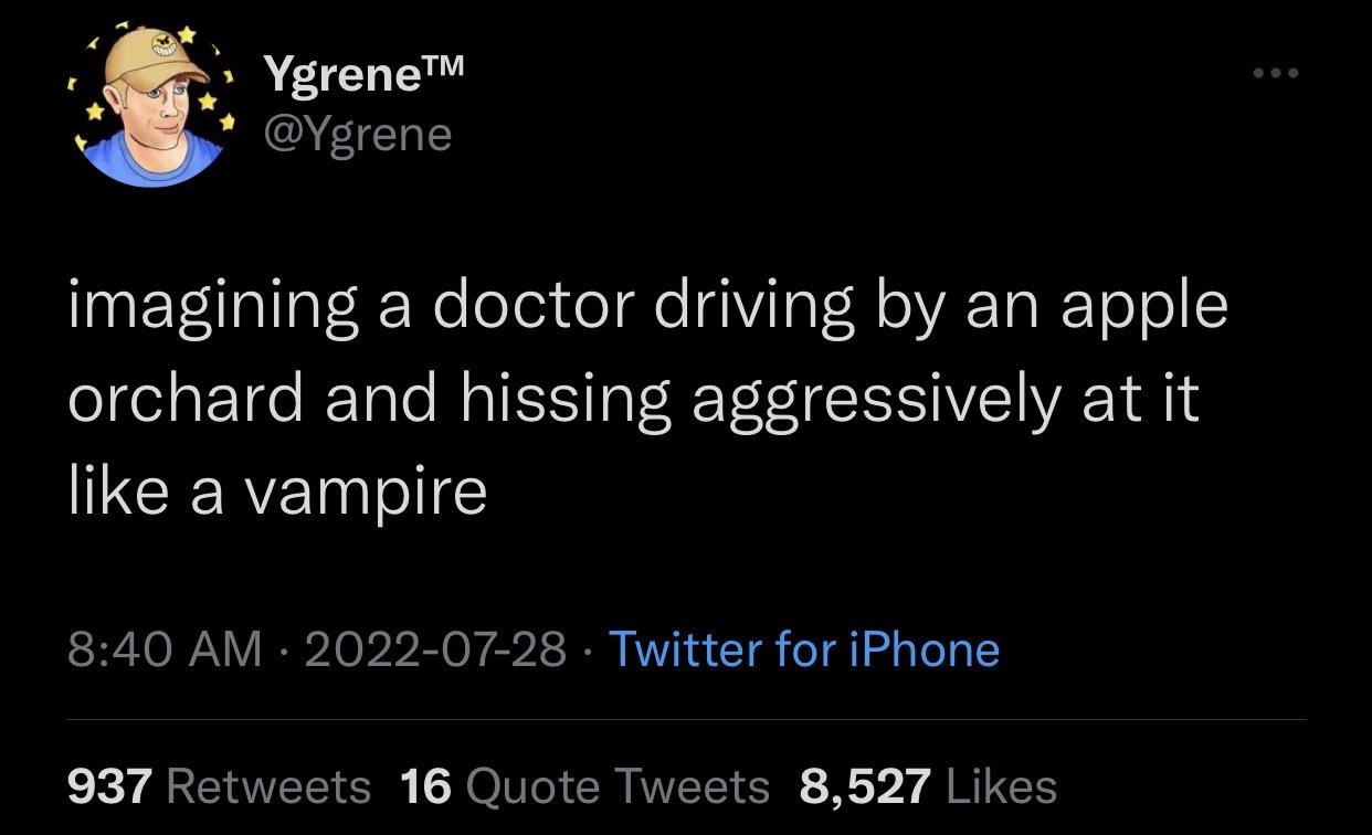 a+doctor+drives+past+an+apple+orchard